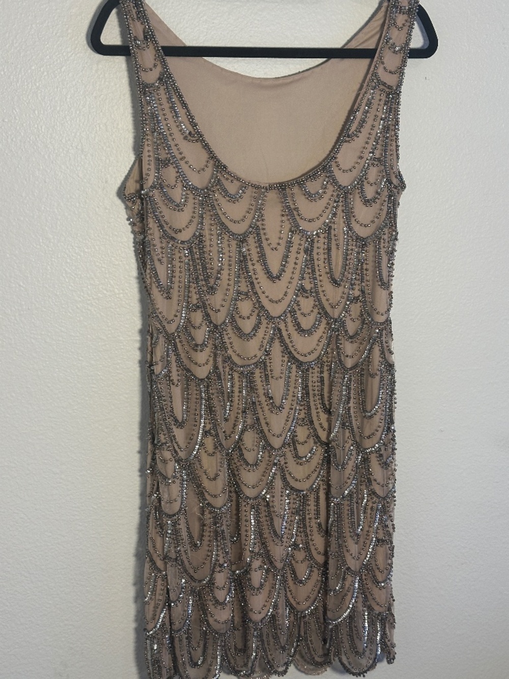 Tan Sequin Dress